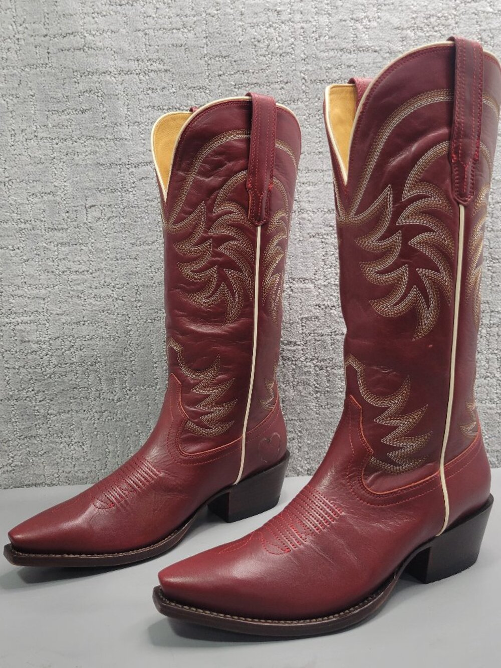 Tecovas The Annie Women's Size US 9B Scarlet Cowhide Cowgirl Boots. - Picture 10 of 13